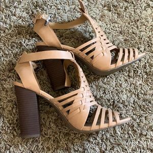 Open Toe strappy high heels 3.5 inches